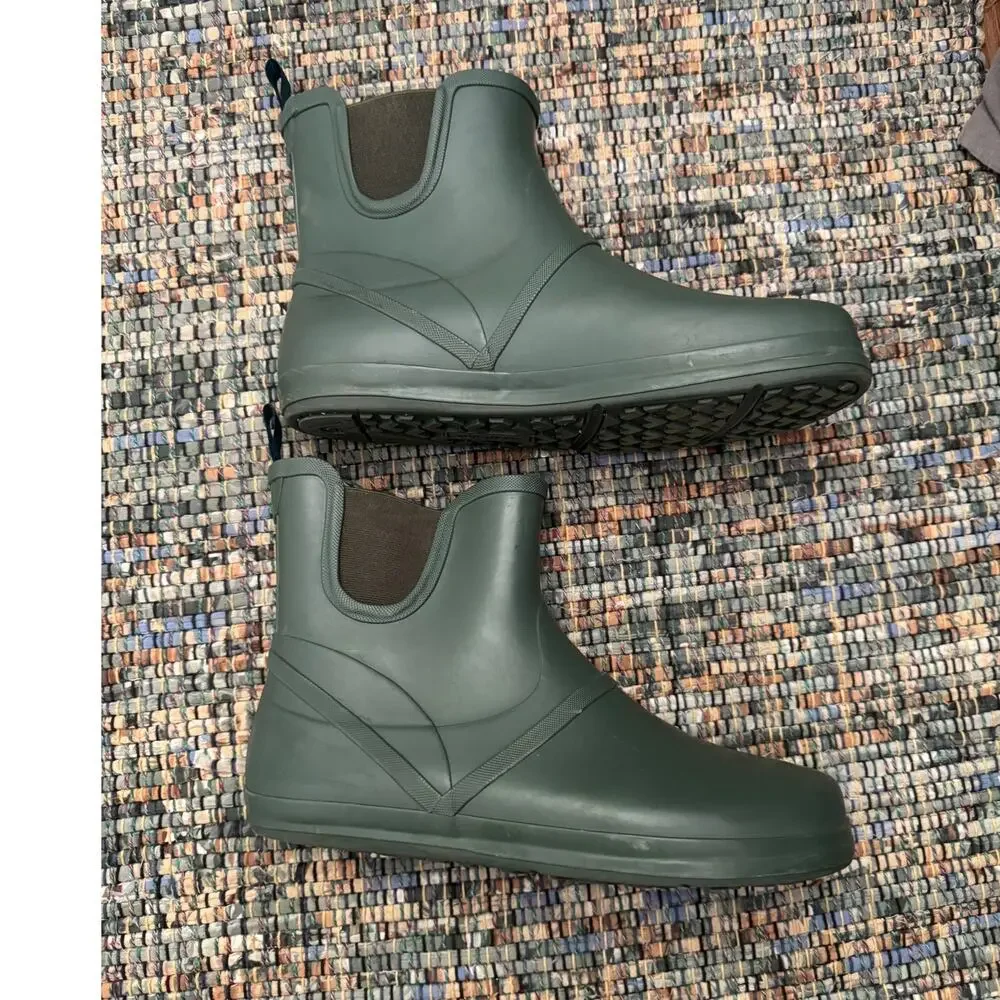 XeroShoes Women's Gracie Minimalist Rain Boot in Hunter Green Size 10